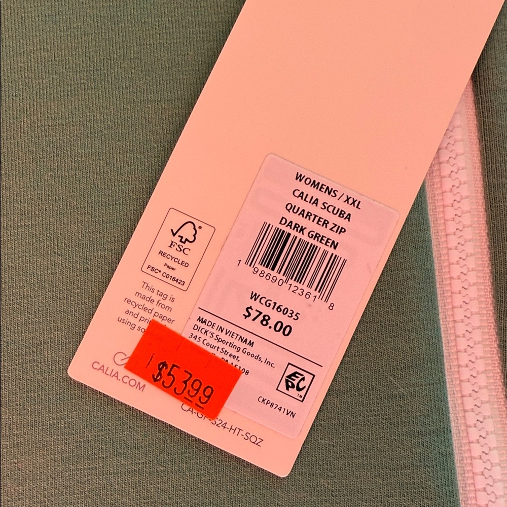 NWT Calia Soft Scuba size XXL - Picture 3 of 4